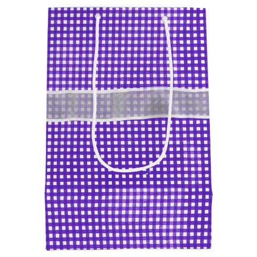 Birthday Bow op Gingham Medium Cadeauzakje (Achterkant)