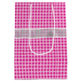 Birthday Bow op Gingham Medium Cadeauzakje (Achterkant)