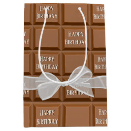 Birthday Bow op Snoep met chocolade Medium Cadeauzakje