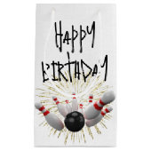 Birthday Bowling Strike en Fireworks Klein Cadeauzakje (Voorkant)