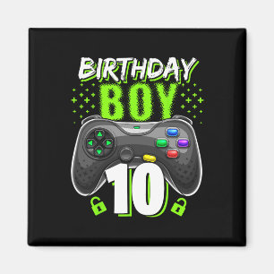 Birthday Boy 10 Video Game Controller Gamer 10th B Magneet