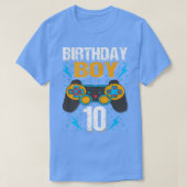 Birthday Boy 10 Video Game Controller Gamer 10th B T-shirt (Design voorkant)