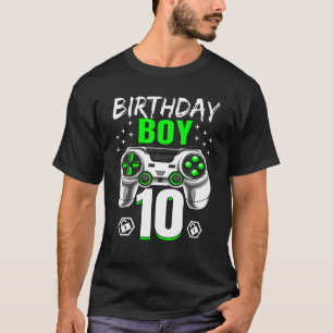 Birthday Boy 10 Video Game Controller Gamer 10Th B T-shirt
