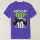 Birthday Boy 10 VideoGame Controller 10th Birthd T-shirt (Design voorkant)