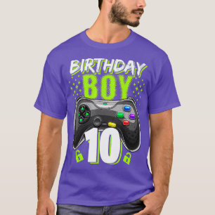 Birthday Boy 10 VideoGame Controller 10th Birthd T-shirt