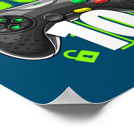 Birthday Boy 10 Videogamer 10th Poster (Hoek)