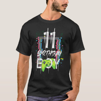 Birthday Boy 11 Years Old Gamer Matching Family Pa T-shirt