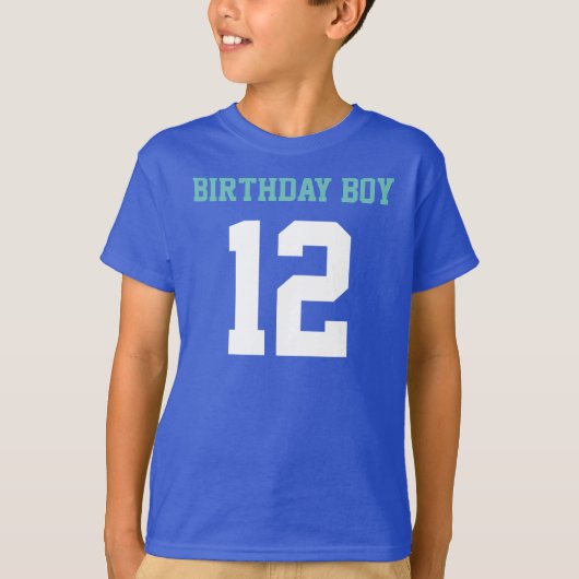 Birthday Boy 12 T-shirt (Voorkant)