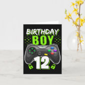 Birthday Boy 12 Video Game Controller Gamer 12th B Kaart (Gele Bloem)