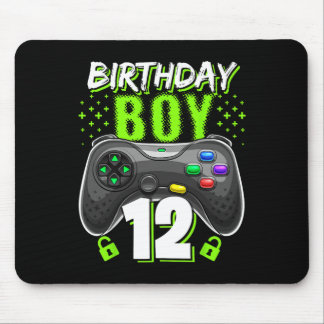 Birthday Boy 12 Video Game Controller Gamer 12th B Muismat