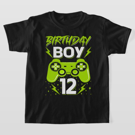 Birthday Boy 12 Video Game Controller Gamer 12th B T-shirt (Laagn)