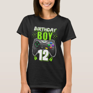 Birthday Boy 12 Video Game Controller Gamer 12th B T-shirt