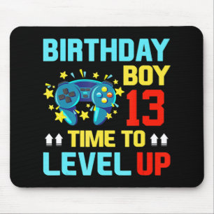 Birthday Boy 13 13 de Oude Videospelen Gift Kinder Muismat