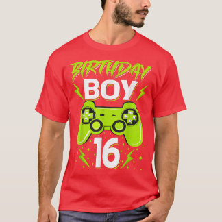Birthday Boy 16 Video Game Controller Gamer 16th B T-shirt