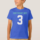 Birthday Boy 3 T-shirt<br><div class="desc">Feestvarken 3 Voor iemand die drie jaar is geworden.</div>