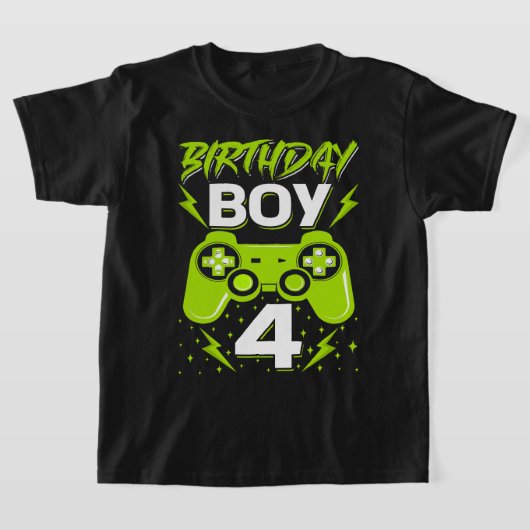 Birthday Boy 4 Video Game Controller Gamer 4th Bir T-shirt (Laagn)
