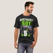 Birthday Boy 5 Video Game Controller Gamer 5th Bir T-shirt (Voorkant volledig)
