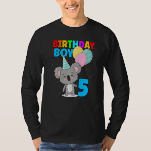 Birthday Boy 5th Koala Beer 5 Years Old Thmed Koa T-shirt