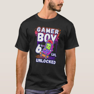 Birthday Boy 6 jaar oude Handheld Gaming Console G T-shirt
