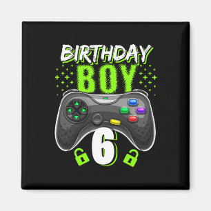 Birthday Boy 6 Video Game Controller Gamer 6th Bir Magneet