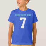 Birthday Boy 7 T-shirt<br><div class="desc">Feestvarken 7 Voor zeven jaar is geworden.</div>