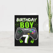 Birthday Boy 7 Video Game Controller Gamer 7th Bir Kaart (Voorkant)
