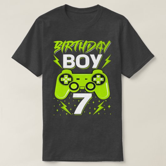 Birthday Boy 7 Video Game Controller Gamer 7th Bir T-shirt (Design voorkant)