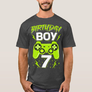 Birthday Boy 7 Video Game Controller Gamer 7th Bir T-shirt