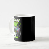 Birthday Boy 9 Video Game Controller Gamer 9th Bir Koffiemok (Voorkant links)