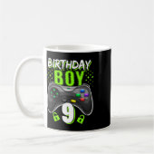 Birthday Boy 9 Video Game Controller Gamer 9th Bir Koffiemok (Links)