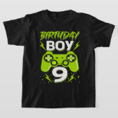 Birthday Boy 9 Video Game Controller Gamer 9th Bir T-shirt (Laagn)