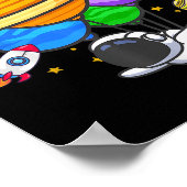 Birthday Boy Astronaut Space Theme Birthday Party Poster (Hoek)