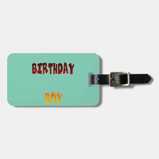 Birthday Boy Bagagelabel (Voorkant horizontaal)