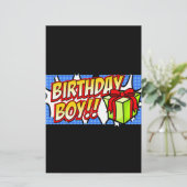 Birthday Boy Banner Briefpapier (Staand voorkant)