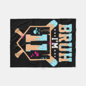 Birthday Boy Baseball Ice Cream Drip Bruh Im 11 Ye Fleece Deken (Voorkant (Horizontaal))