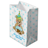 Birthday Boy Beer Personalized Medium Cadeauzakje (Voorkant Gekanteld)