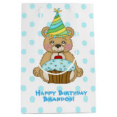 Birthday Boy Beer Personalized Medium Cadeauzakje (Voorkant)