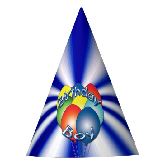Birthday Boy Blue Feesthoedjes (Voorkant)