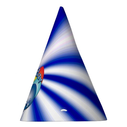 Birthday Boy Blue Feesthoedjes (Rechts)