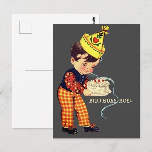 BIRTHDAY BOY! | BRIEFKAART (Voorkant / Achterkant)