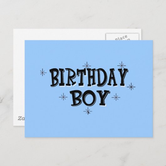 Birthday Boy Briefkaart (Voorkant / Achterkant)