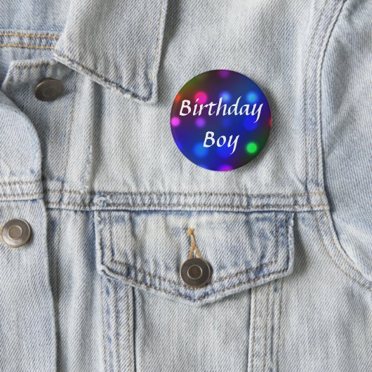 Birthday Boy Button Pin (In situ)