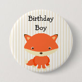 Birthday Boy Button Woodlands Theme (Voorkant)