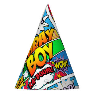 Birthday Boy Comic Book Feesthoedjes