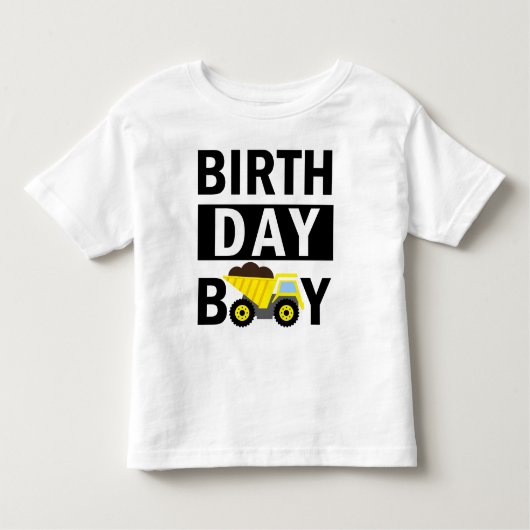 Birthday Boy Construction Birthday 1st Birthday Kinder Shirts (Voorkant)