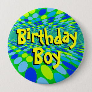 Birthday Boy Cool Button Pin