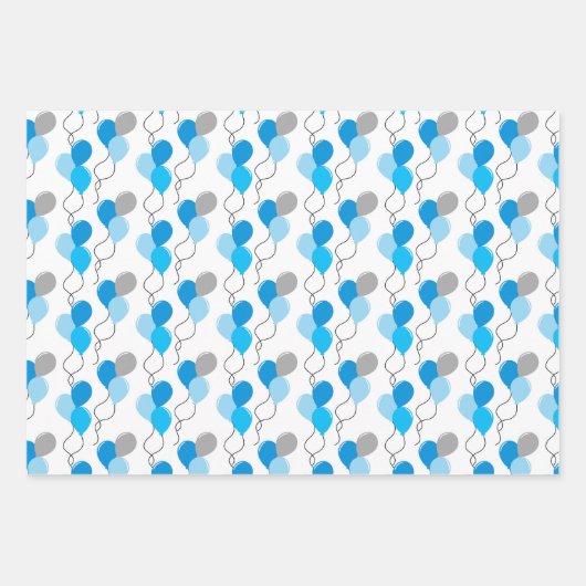 Birthday Boy Coordinating Pattern Wrapping Paper (Voorkant 3)