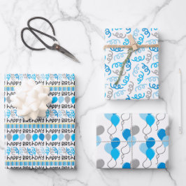 Birthday Boy Coordinating Pattern Wrapping Paper