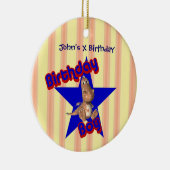 Birthday Boy Cute Dragon  Ornament (Rechts)