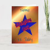 Birthday Boy Cute Personalized Birthday Kaart (Voorkant)